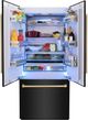 ZLINE Autograph Edition 36" 19.6 Cu. Ft. Black Stainless Steel Built-In Counter Depth French Door Refrigerator with Polished Gold Accent and Bright White Interior-2