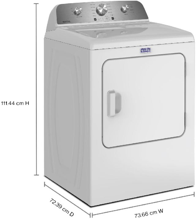Maytag 7.0 Cu. Ft. White Electric Dryer-3