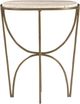 Furniture Classics Beale Natural Marble Top End Table with Gold Base-3