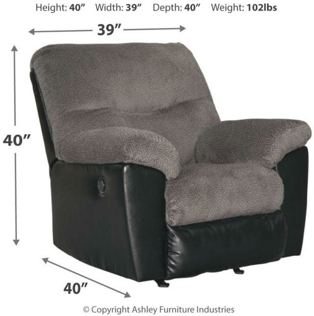 Signature Design by Ashley® Millingar Smoke Rocker Recliner-3
