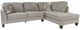 Porter International Designs Malibu 3-Piece Gray Sectional-1