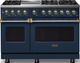 Viking® 5 Series 48" Slate Blue Pro Style Dual Fuel (NG) Range with Brushed Brass Trim-0