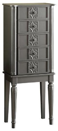 ACME Furniture Tammy Silver Jewelry Armoire