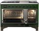 Ilve® Majestic III 48" Emerald Green Pro Style Dual Fuel Natural Gas Range with Triple Glass Door and Burnished Trim-4
