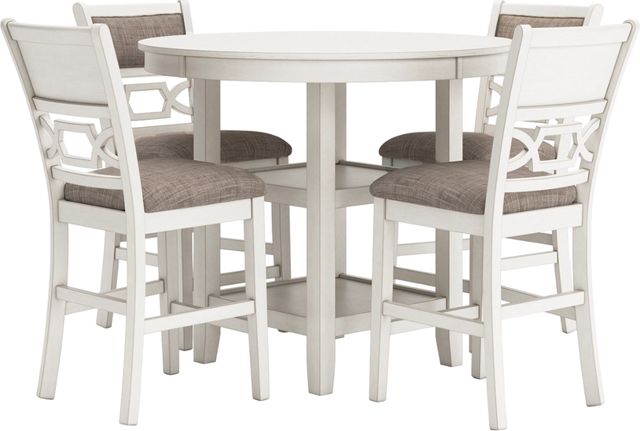 Signature Design by Ashley® Erinberg 5-Piece Antique White Counter Dining Set-0