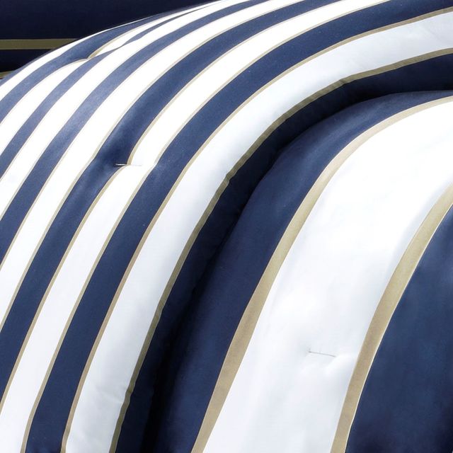 Olliix by Mi Zone Ashton Navy and Khaki King/California King Comforter Set-3