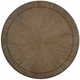 Furniture of America® Arcadia Antique White Round Dining Table with Brown Top -4