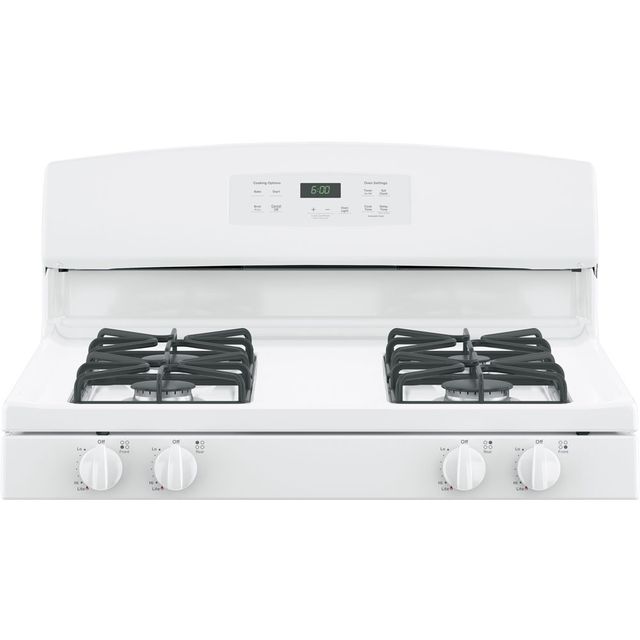 GE® 30" White Freestanding Gas Range-1