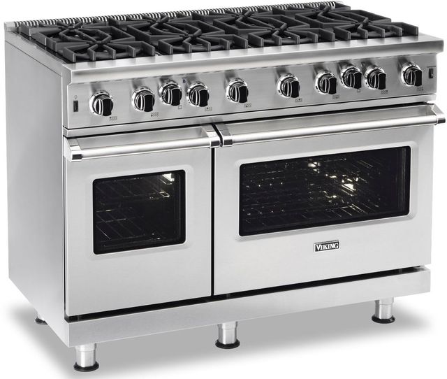 Viking® 5 Series 48" White Freestanding Natural Gas Range-1