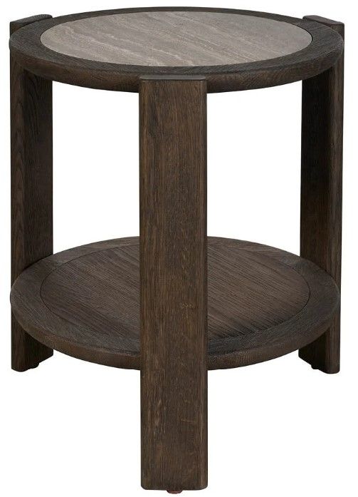 Universal Explore Home™ Modern Dark Gray Side Table with Sable Base-0