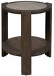 Universal Explore Home™ Modern Dark Gray Side Table with Sable Base-0