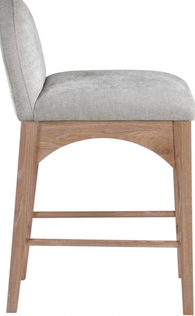 Meridian Furniture Waldorf Gray/Natural Counter Stool-3