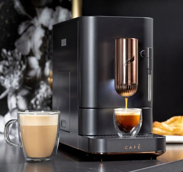 Café™ AFFETTO Matte Black Automatic Espresso Machine and Frother-1