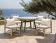 Furniture of America® Bordeaux 2-Piece Beige/Natural Aluminum/Fabric Outdoor Dining Side Chair Set-1
