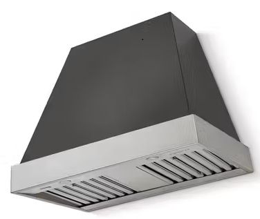 AGA Euclid 36" Slate Wall Mounted Range Hood  with Polished Brass Trim-0