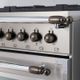Bertazzoni Collezione Metalli Heritage Series Black Nickel Range and Hood Decor Set-0