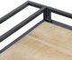A & B Home Black/Natural Shelf with Wheels-3