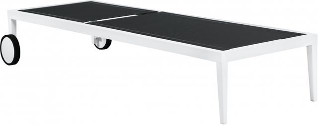 Meridian Furniture Nizuc Black/White Outdoor Patio Adjustable Sun Chaise Lounge Chair-1
