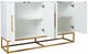 Jofran Inc. Argyle Glen Gold/White 60" Accent Cabinet-3