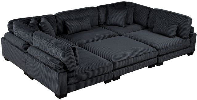 Homelegance® Traverse 6-Piece Black 135" Modular Sectional with Ottoman-3