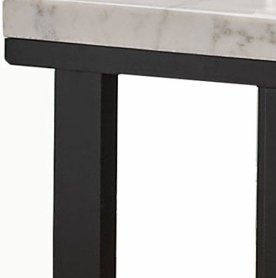 Steve Silver Co. Lucca White End Table with Espresso Base-2