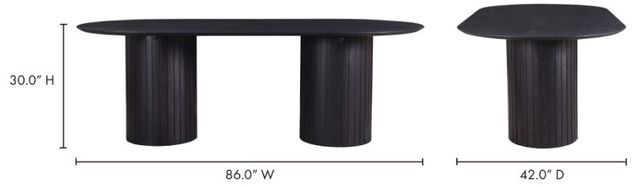 Moe's Home Collection Povera Black Dining Table-3