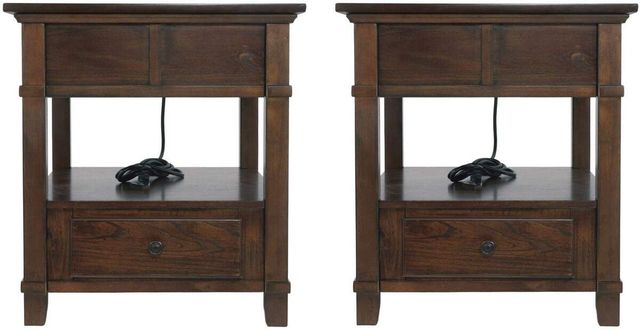 Signature Design by Ashley® Gately 2-Piece Medium Brown Living Room Table Set-0