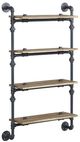ACME Furniture Brantley Oak/Sandy Black 4-Tier Wall Rack-1