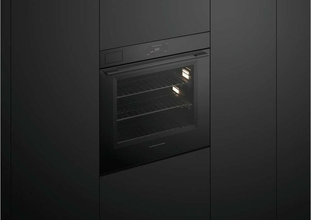 Fisher & Paykel Series 11 Minimalist 30" Black Glass Steam Assist Wall Oven with Self-Cleaning-4