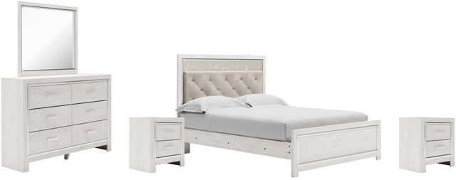 Signature Design by Ashley® Altyra 5-Piece White Queen Panel Bed Set-0