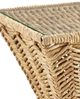 Currey & Company Hadi Clear Accent Table with Natural Base-3