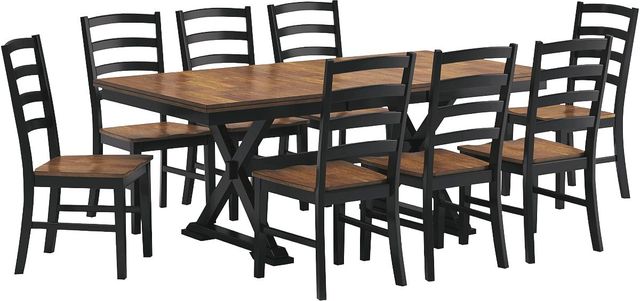 Signature Design by Ashley® Wildenauer 5-Piece Black/Brown Dining Room Set-2
