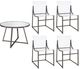 Coaster® Jillian 5-Piece Black Nickel Dining Set-0