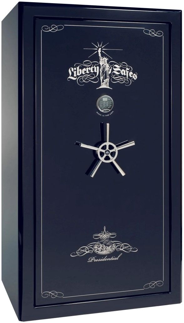 Liberty Safe Presidential Blue Gloss 50 Electronic Lock Gun Safe-0
