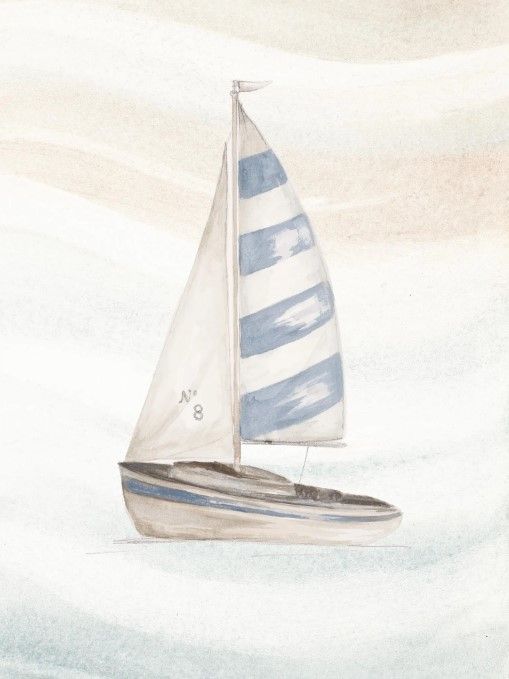 Classy Art Ocean Oasis Little Sail II by Patricia Pinto Wall Art-0
