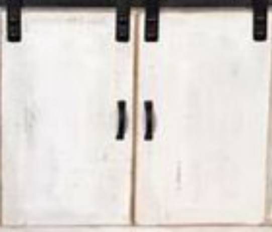 Million Dollar Rustic Barn Door Dark Brown/White 60" TV Stand-1