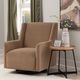 Linon Bernice Brown Swivel Rocking Chair-1