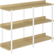 Monarch Specialties Inc. 48"L Natural Console Table with White Metal Frame -0