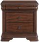 Elements International Phillipe Cherry 3-Drawer Nightstand with USB-1