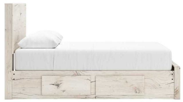 Benchcraft® Lawroy Light Natural 90" Queen Storage Panel Bed-2