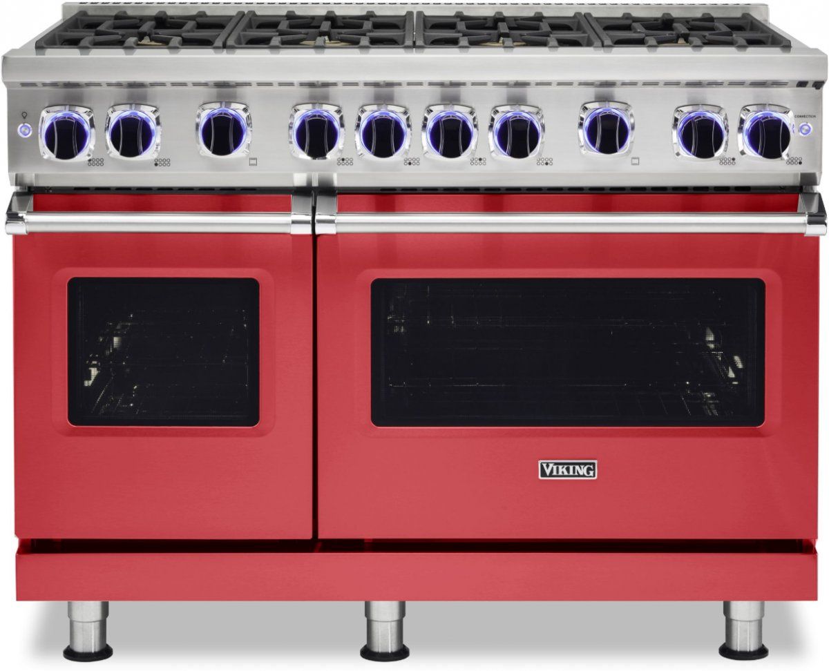 Viking 48 Sealed Burner Gas Range San Marzano Red VGR74828BSMLP