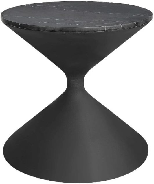 Uttermost® Time's Up Matte Black Side Table-0
