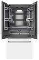 ZLINE 36" 19.6 Cu. Ft. White Matte Built-In French Door Refrigerator with Graphite Gray Interior-1