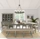 Jofran Inc. Telluride 8-Piece Driftwood Trestle Counter Dining Table Set-1