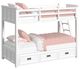 Elements International Hampton Kids White Youth Twin/Twin Loft Bed with Ladder and Trundle-0