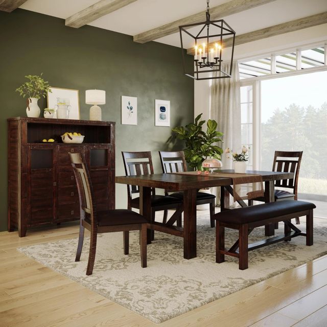 Jofran Inc. Kona Grove Black/Brown Upholstered Bench-1