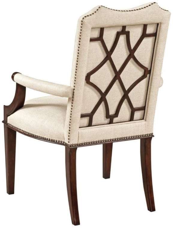 Kincaid® Hadleigh Beige/Wild Black Cherry Upholstered Arm Chair-1