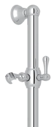 Rohl® Spa Collection Polished Chrome 24" Decorative Grab Bar with Lever Handle Slider-1