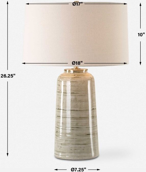 Uttermost® Strata Tan Glaze Table Lamp-2