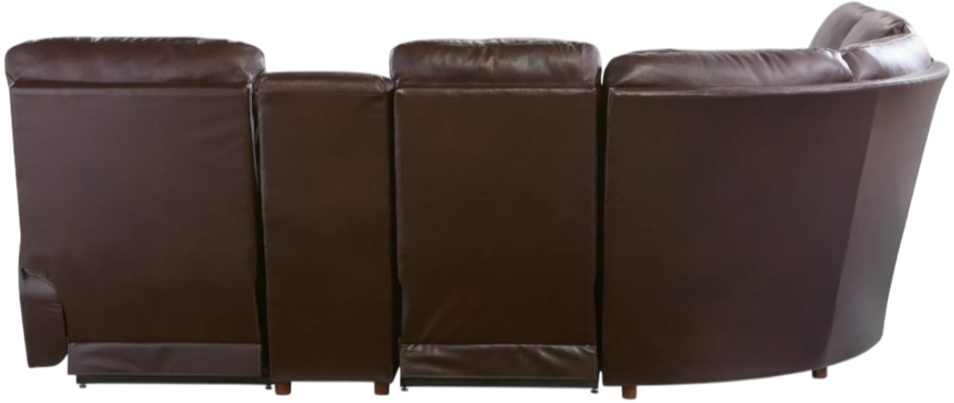 La-Z-Boy® James Walnut Leather Reclining Sectional with Custom